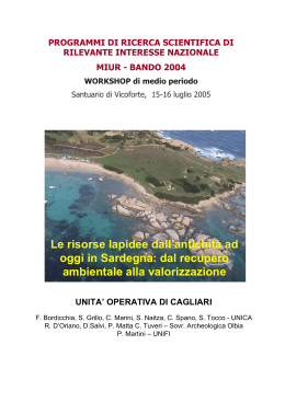 I siti estrattivi dei graniti del Nord Sardegna