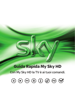 Guida Rapida My Sky HD