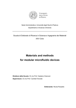 Materials and methods for modular microfluidic