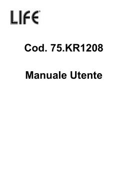 Cod. 75.KR1208 Manuale Utente