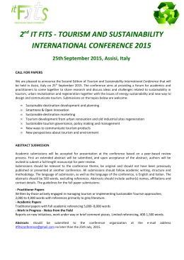 IT FITS internatonal Conference 2015_Call for papers