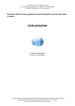 STERILIZZAZIONE - Studio Dentistico Mezzera