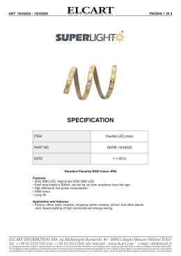 specification - Elcart Distribution S.p.A.