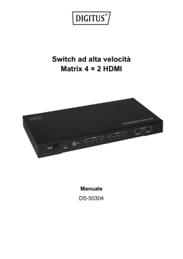 Switch ad alta velocità Matrix 4 × 2 HDMI Manuale