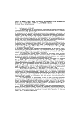 legge 12 marzo 1999, n. 68 e successive modifiche