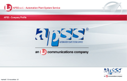APSS s.r.l. - Automation Plant System Service