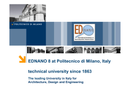 EDNANO 8 at Politecnico di Milano, Italy technical university since
