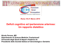 Nicola Ferrara – Deficit cognitivo e ipertensione arteriosa: un