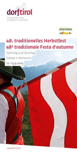 48. traditionelles Herbstfest 48ª tradizionale