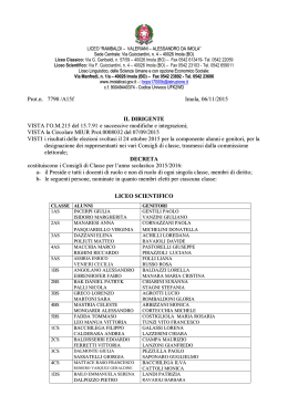 Decreto di nomina CDC 2015_16 - Liceo B.Rambaldi