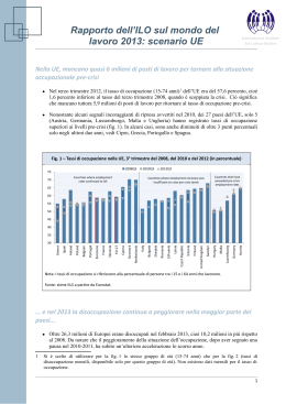 Rapporto dell`ILO sul mondo del lavoro 2013: scenario UE  pdf