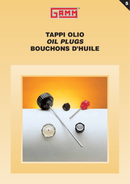 TAPPI OLIO OIL PLUGS BOUCHONS D`HUILE