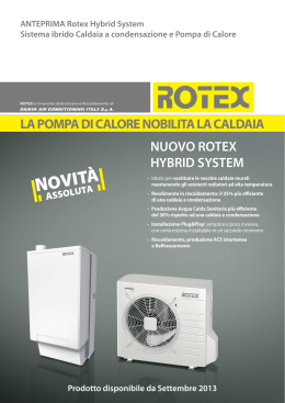 Hybrid System Rotex Pompa di Calore + Caldaia a Condensazione