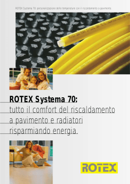 ROTEX Systema 70: tutto il comfort del riscaldamento a pavimento e
