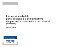Il Codice dell`Amministrazione Digitale e la dematerializzazione