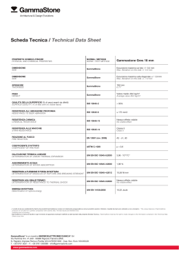 Scheda Tecnica / Technical Data Sheet