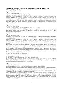 CLUB ALPINO ITALIANO - COLLEGIO DEI PROBIVIRI