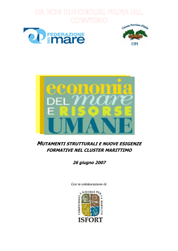 Economia del mare e risorse umane 2007