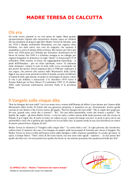 Madre Teresa di Calcutta - Diocesi di Piacenza