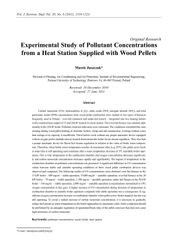 Experimental Study of Pollutant Concentrations from a Heat Station