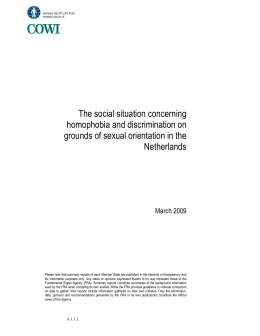 The social situation concerning homophobia and discrimination on