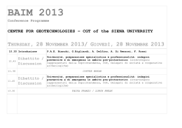 BAIM 2013 Conference program - Istituto Italiano di Preistoria e