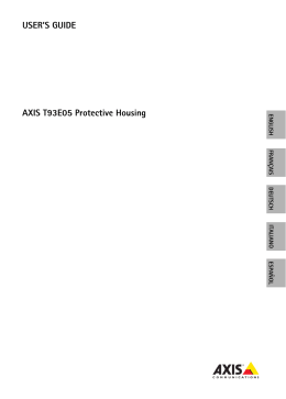 USER`S GUIDE AXIS T93E05 Protective Housing