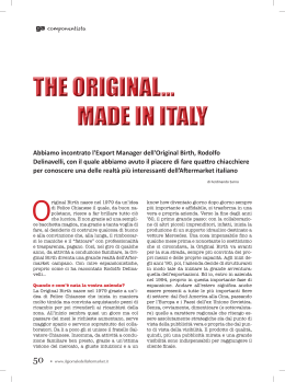THE ORIGINAL… MADE IN ITALY THE ORIGINAL… MADE IN ITALY