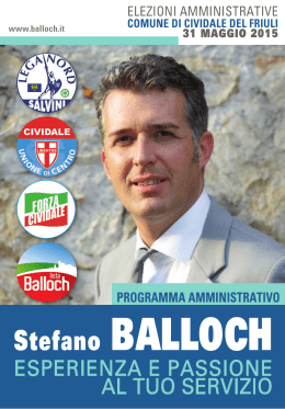 Programma Elettorale Stefano Balloch