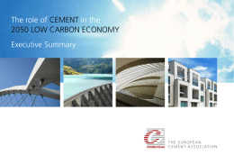 Executive summary - The role of cement in the 2050 Low Carbon