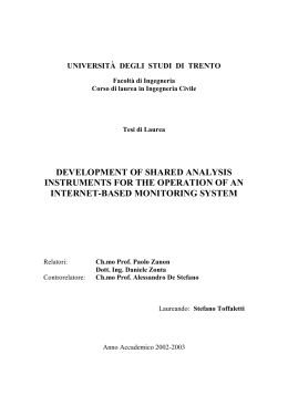 development of shared analysis instruments for the