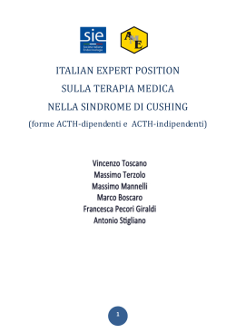 italian expert position sulla terapia medica nella sindrome di cushing