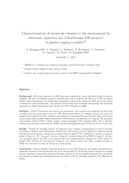 Characterization of chemicals released to the environment by