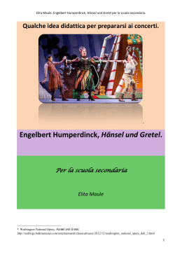 Elita Maule, Engelbert Humperdinck, Hänsel und Gretel per la