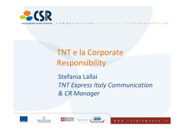 TNT e la Corporate Responsibility