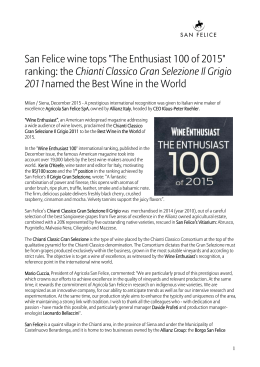 San Felice wine tops "The Enthusiast 100 of 2015" ranking: the