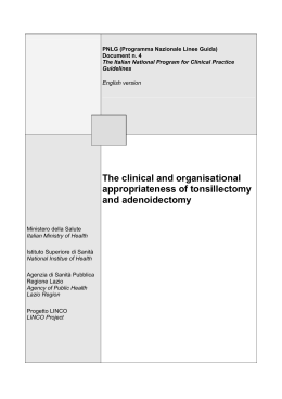 The clinical and organisational appropriateness of - SNLG-ISS