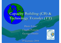 Capacity Building (CB) & Technology Transfer (TT)