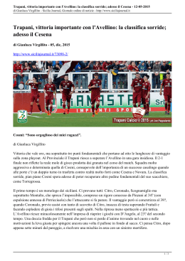 Trapani, vittoria importante con l`Avellino: la