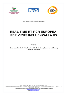 real-time rt-pcr europea per virus influenzali a h5