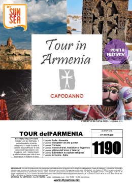 Tour dell`Armenia - Capodanno