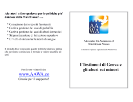 AAWA Child Abuse Flyer - Italian version