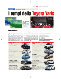 I tempi della Toyota Yaris