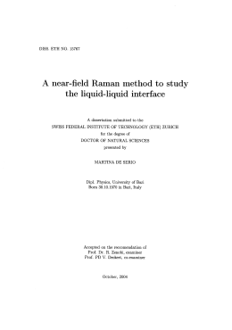 the liquid-liquidinterface - ETH E-Collection