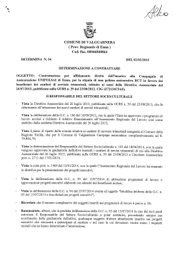 Determina n° 54 - Comune di Valguarnera Caropepe