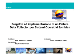 Progetto ed implementazione di un Failure Data Collector per