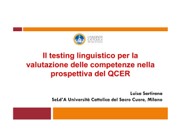 Testing e QCER - Vivere in Italia
