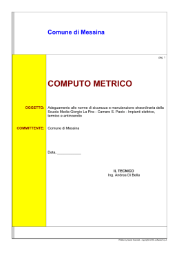 COMPUTO METRICO - Comune di Messina