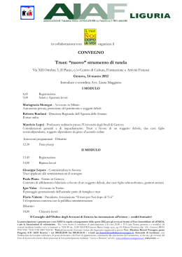 Programma del convegno - pdf - Direzione regionale Liguria