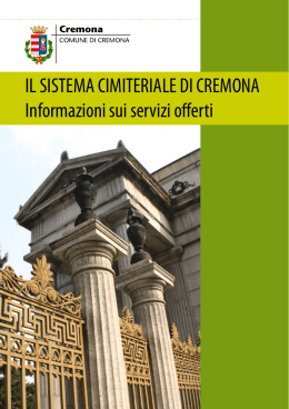 i cimiteri - Comune di Cremona